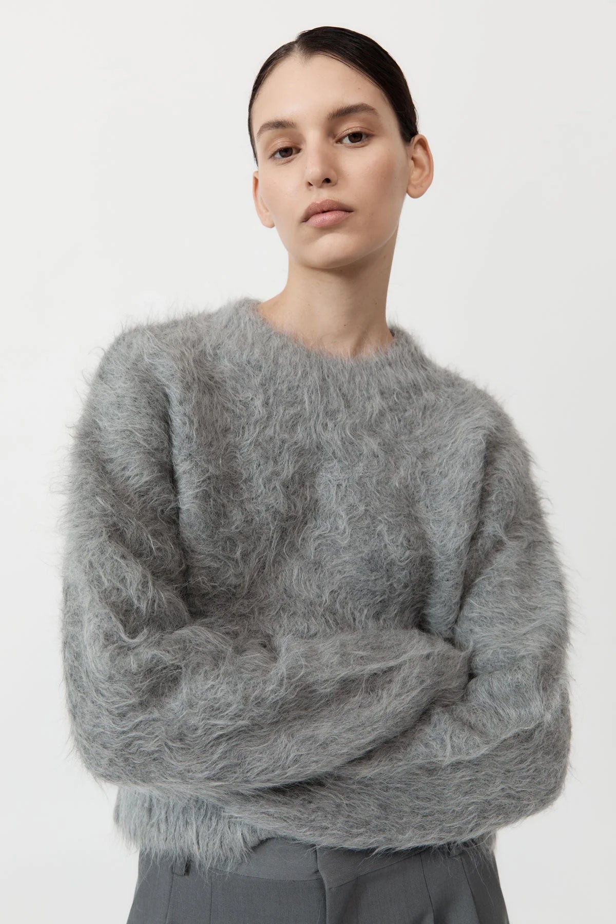 ALPACA SWEATER SOFT GREY
