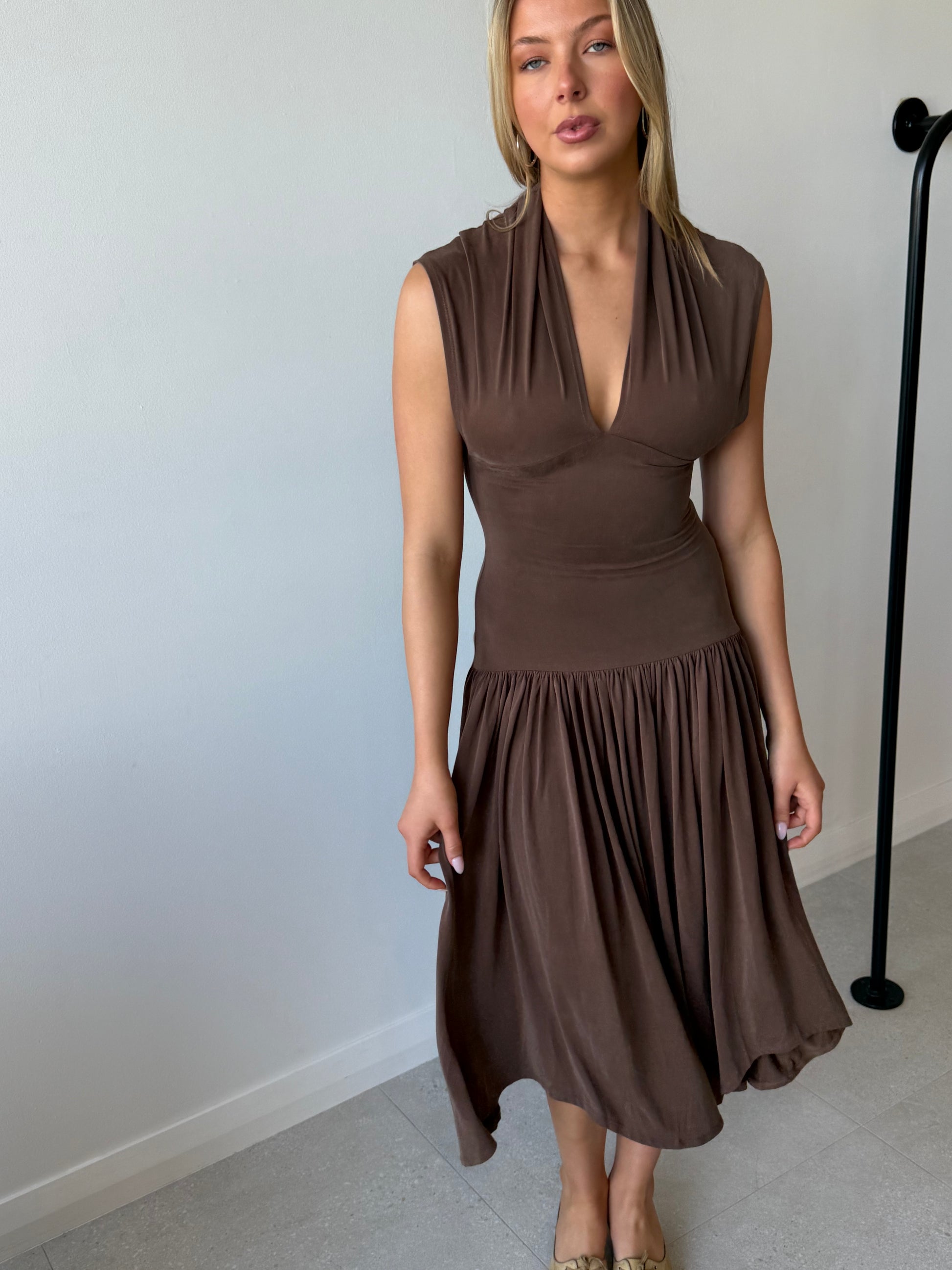 TWYLA DRESS BROWN