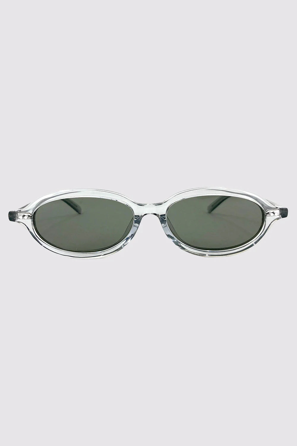 90S SLIM OVAL SUNGLASSES SMOKE