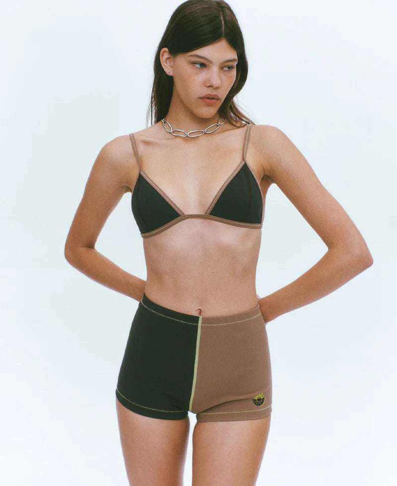 SUNDOWN TRI BRALET CACAO/LATTE