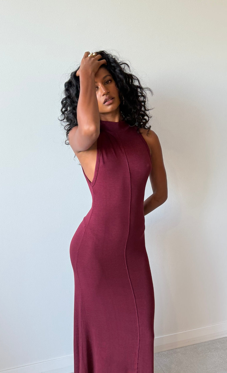 RACER BACK JERSEY MAXI DRESS - ST.AGNI