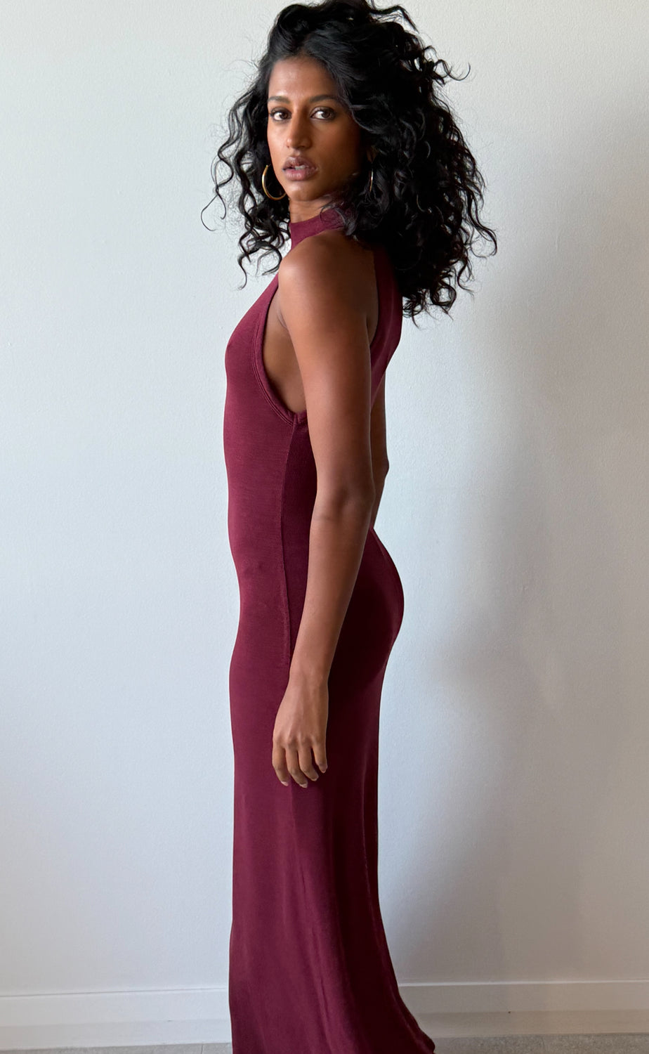 RACER BACK JERSEY MAXI DRESS - ST.AGNI
