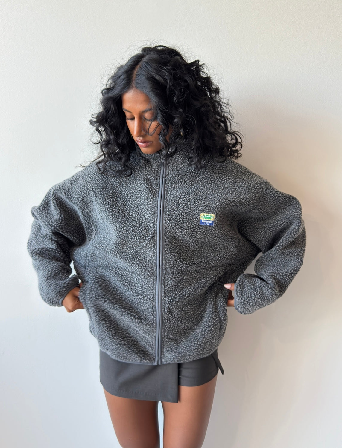 JACKETS CHARCOAL MELANGE - AMERICAN VINTAGE