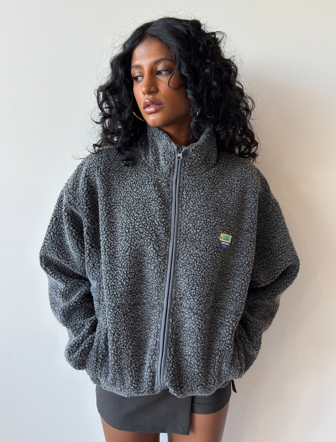 JACKETS CHARCOAL MELANGE - AMERICAN VINTAGE