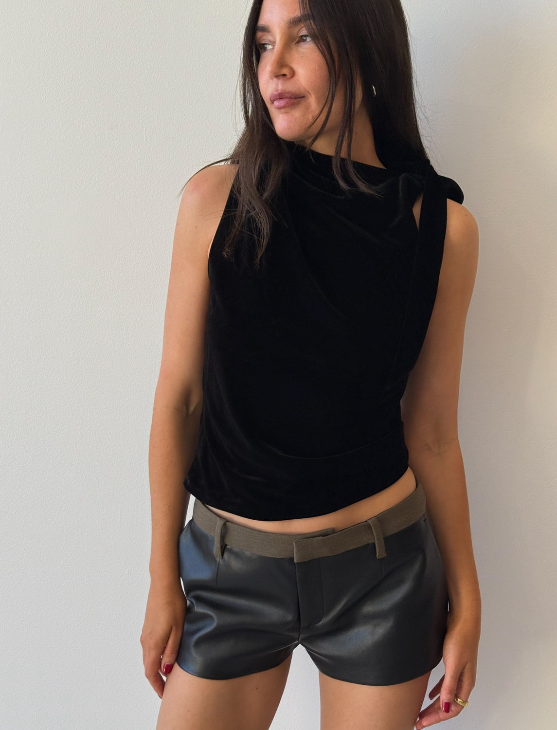ETTORE DRAPE TOP BLACK - SIR