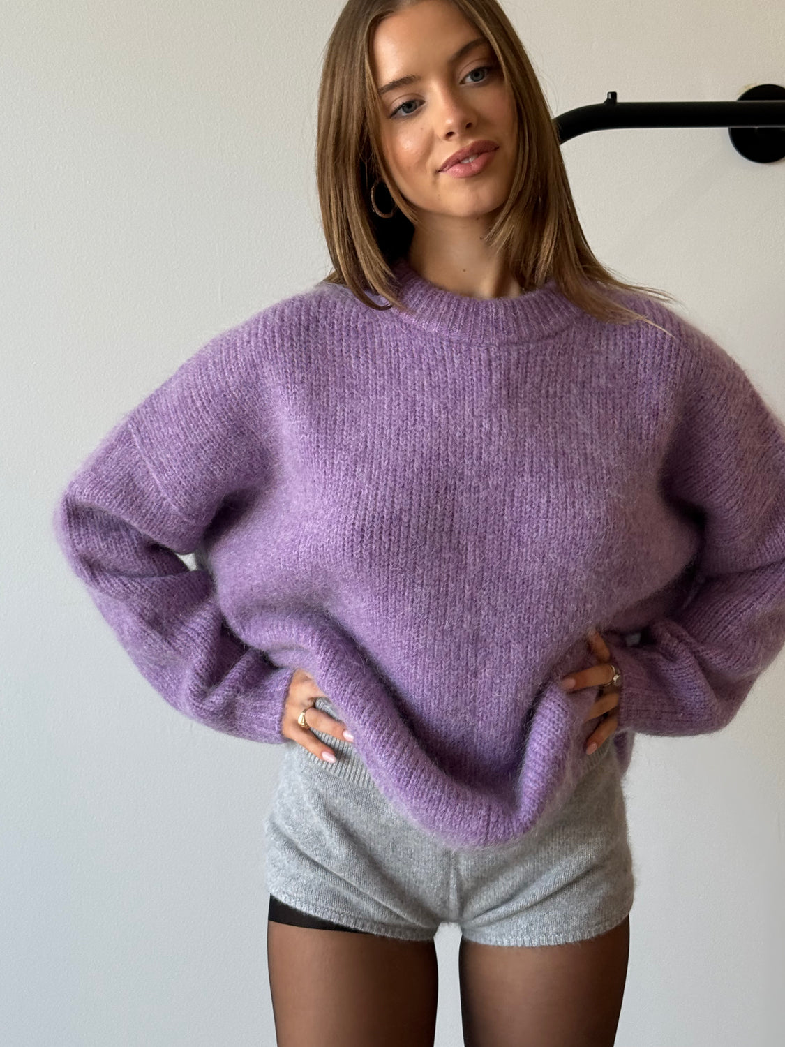 SCOTT CREW NECK MAUVE MIST - MR MITTENS