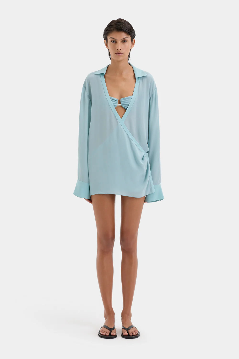 FRESCA SHIRT DRESS WASHED BLUE - SIR