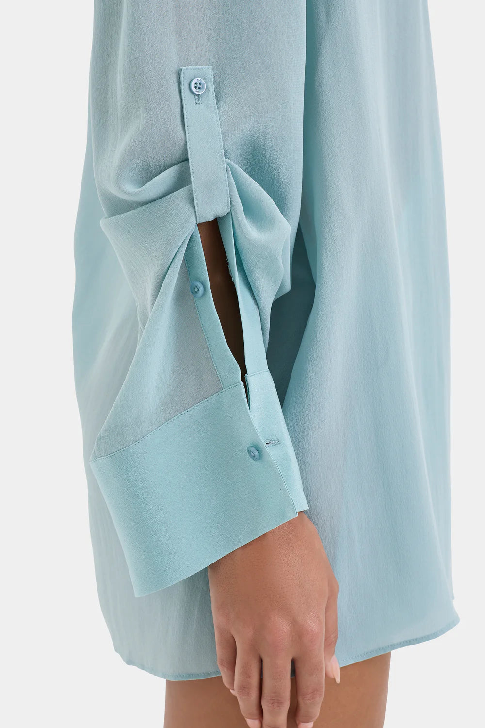 FRESCA SHIRT DRESS WASHED BLUE - SIR