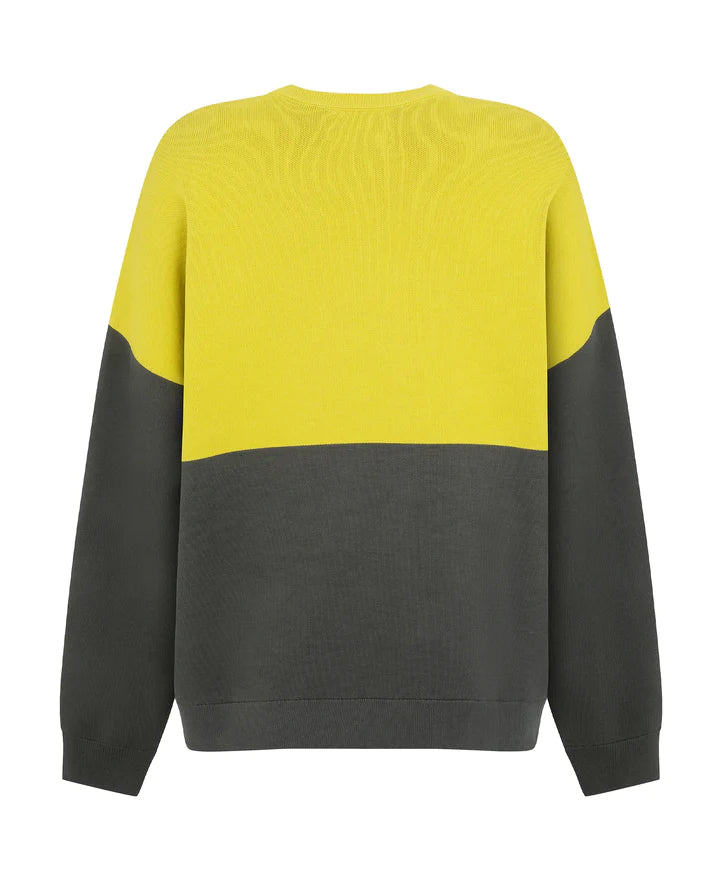 BALANCED CREW NECK FOREST/ CHARTREUSE