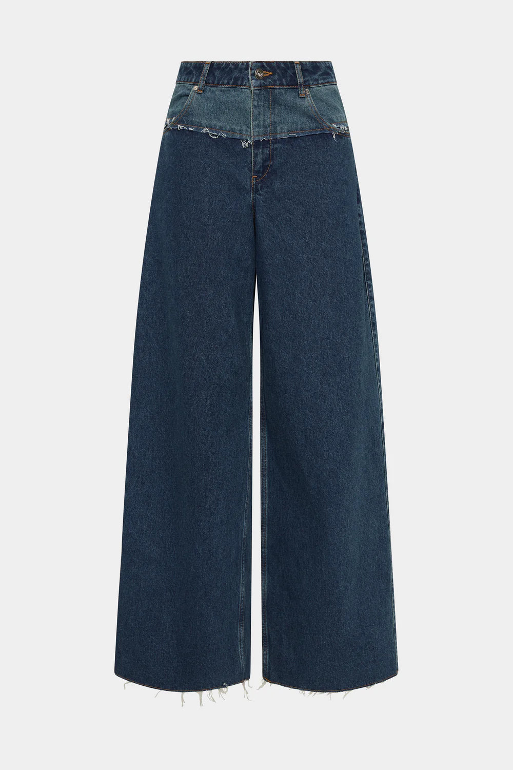 LUNA WIDE LEG JEAN WASHED INDIGO - SIR