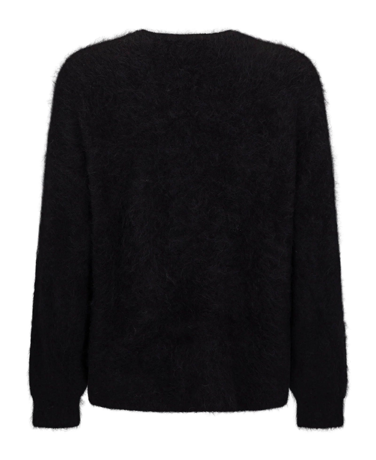 BRUSHED ALPACA SWEATER BLACK