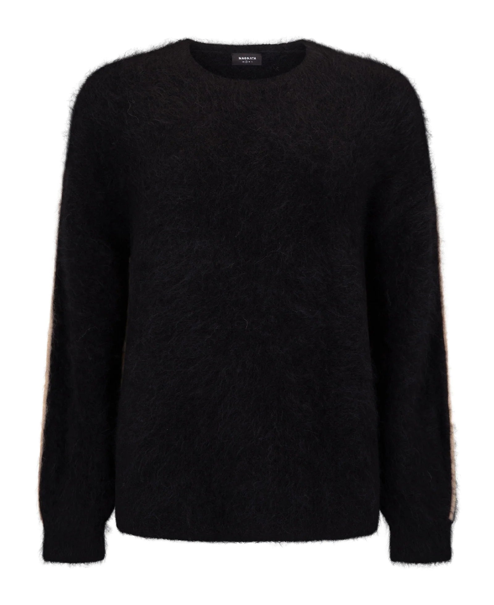 BRUSHED ALPACA SWEATER BLACK