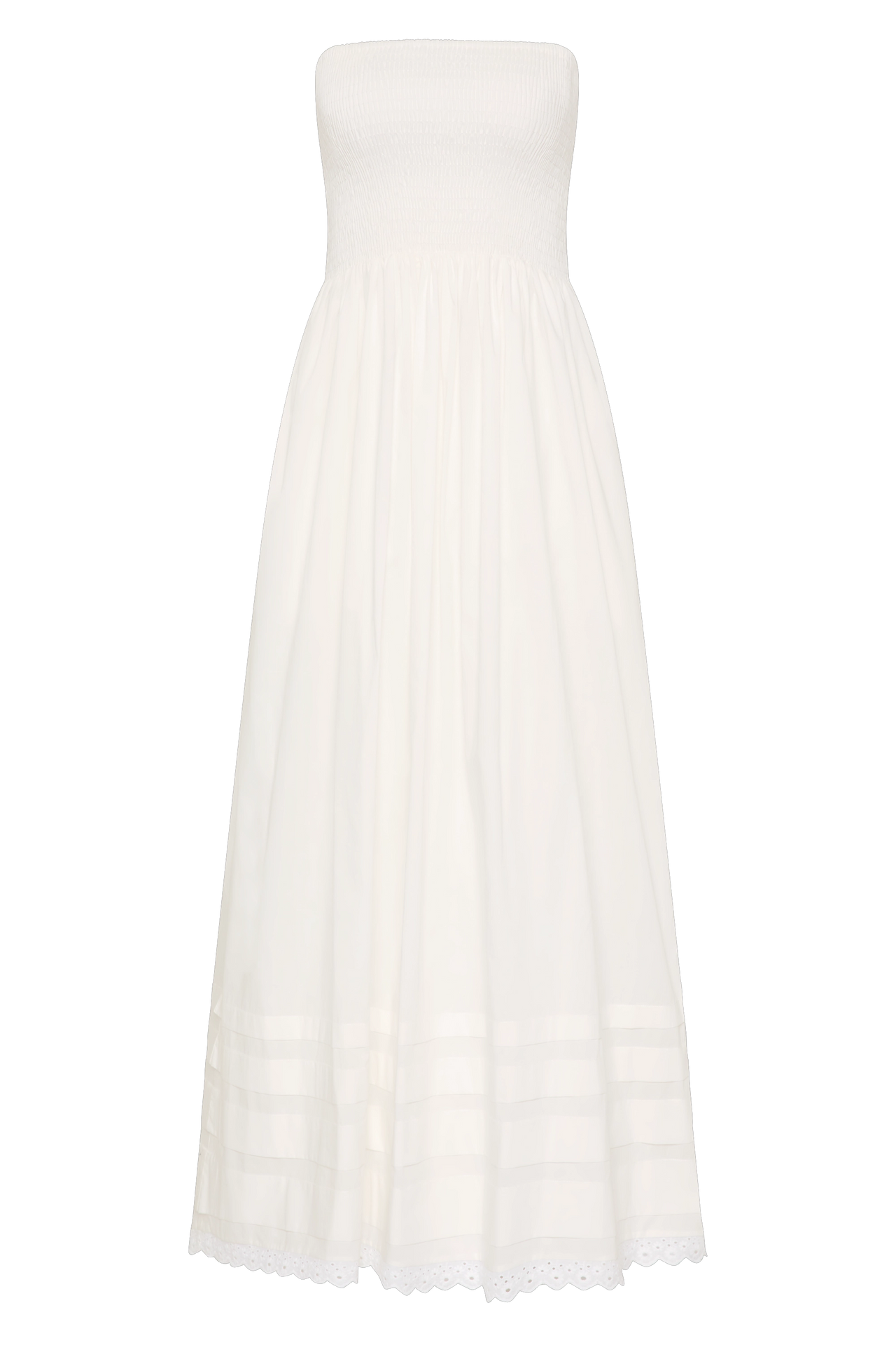 IBEN MIDI DRESS WHITE