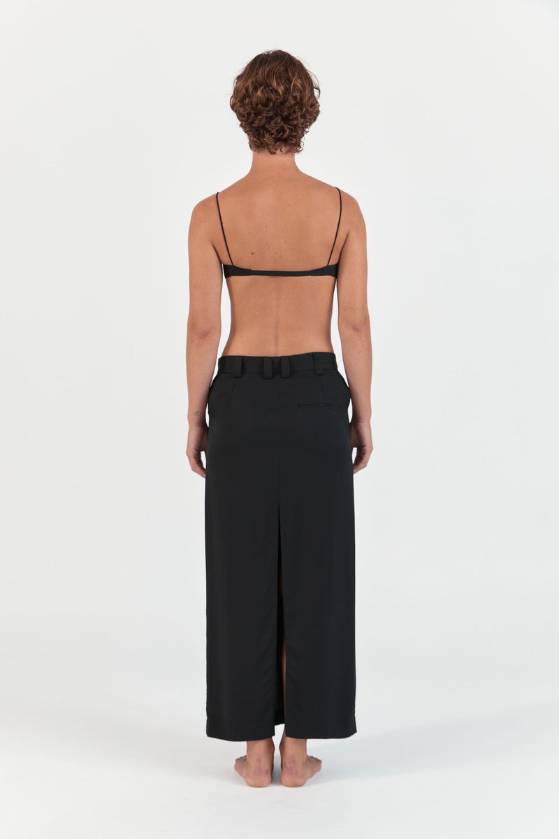 CUT OUT TAILORED SKIRT BLACK - ZIAH