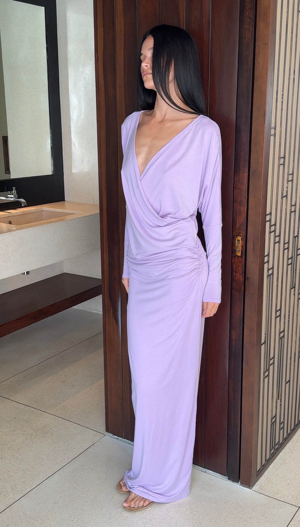 ZAYA MAXI DRESS LILAC