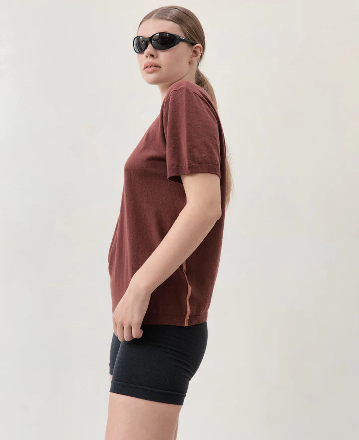 HIGHLIGHTER TEE AUBURN/MUSHROOM