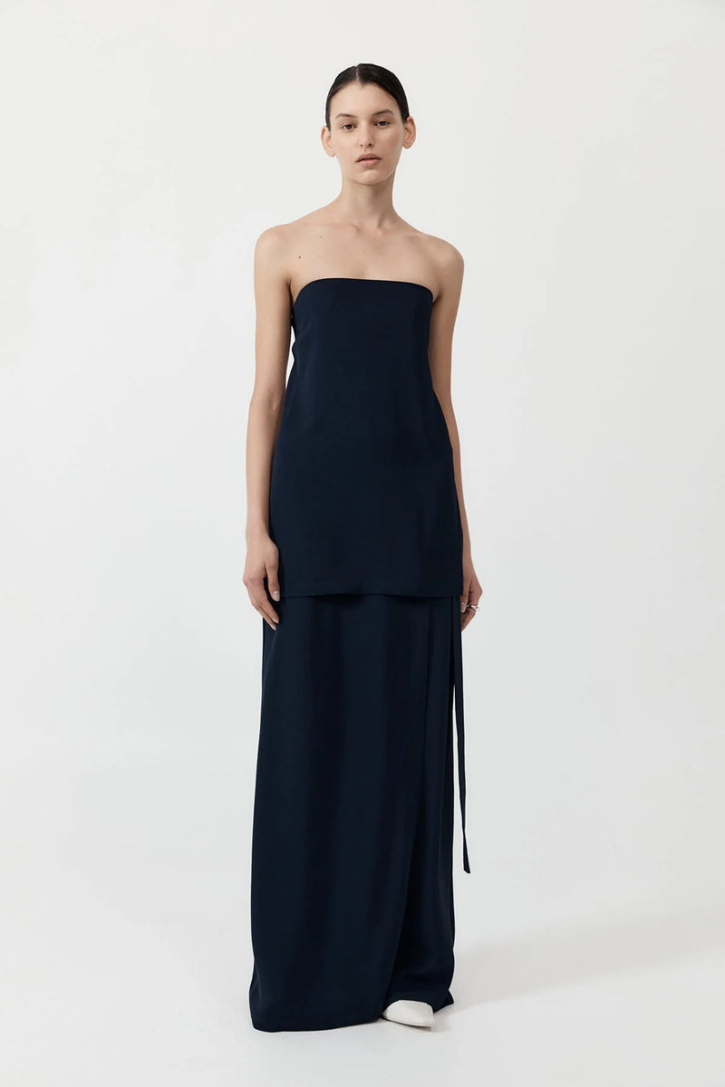 STRAPLESS BUCKLE BACK TOP INKWELL - ST.AGNI
