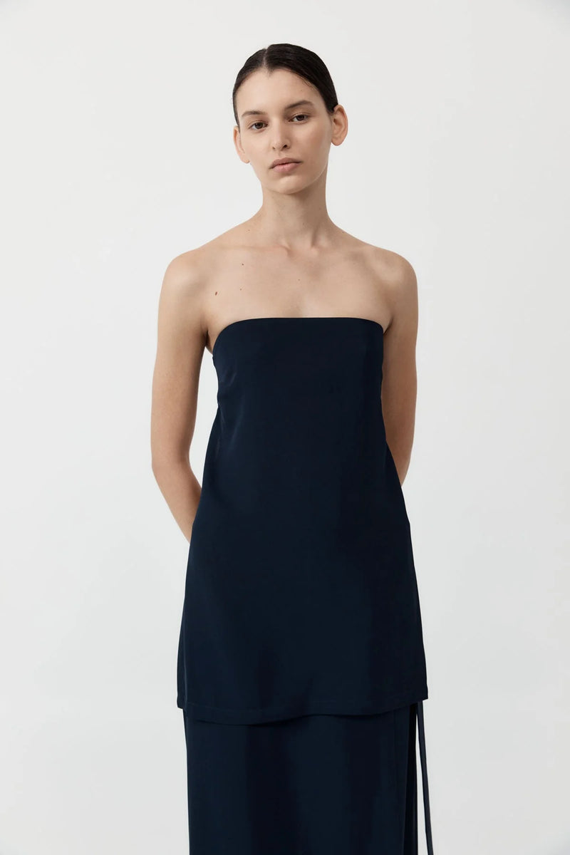 STRAPLESS BUCKLE BACK TOP INKWELL - ST.AGNI