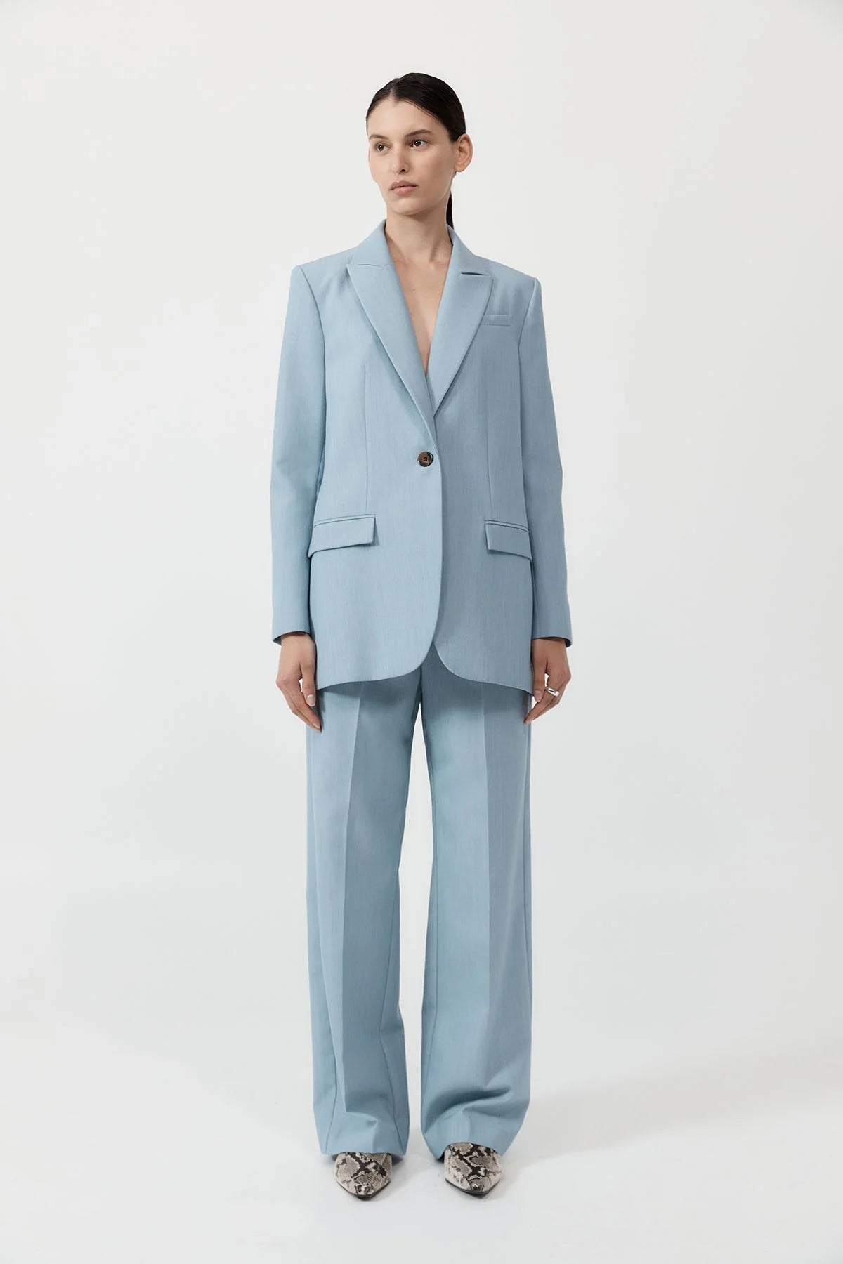 SINGLE BUTTON TAILORED BLAZER