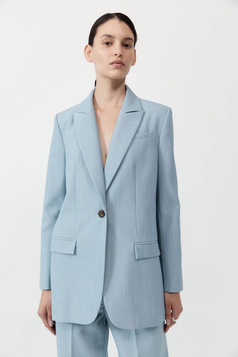 SINGLE BUTTON TAILORED BLAZER - ST.AGNI