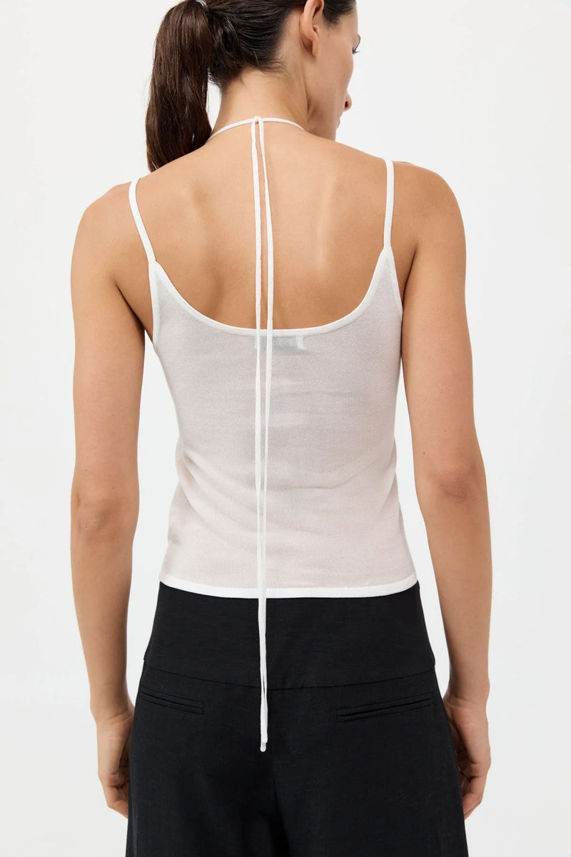 LAYERED HALTER TANK WHITE - ST.AGNI