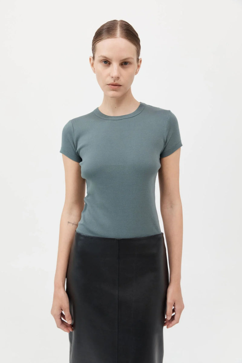 ORGANIC COTTON BABY TEE BALSAM GREEN - ST.AGNI
