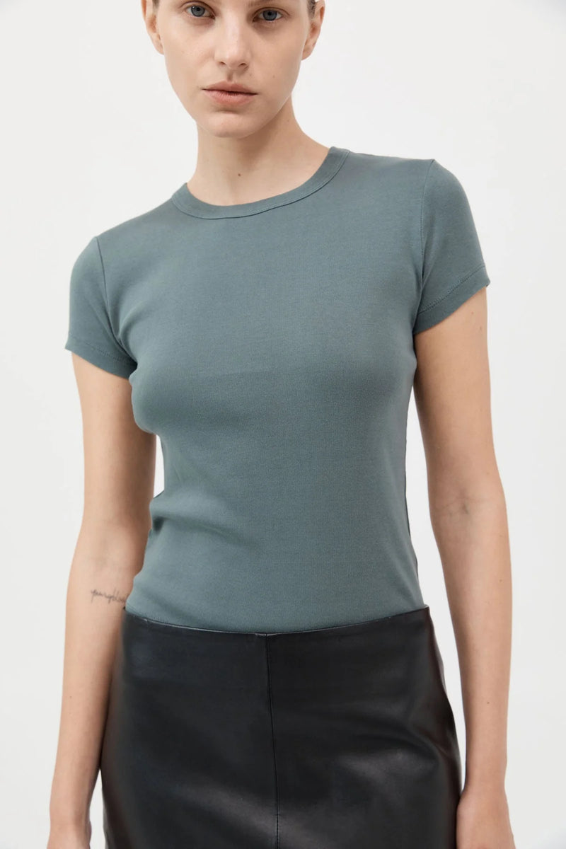 ORGANIC COTTON BABY TEE BALSAM GREEN - ST.AGNI