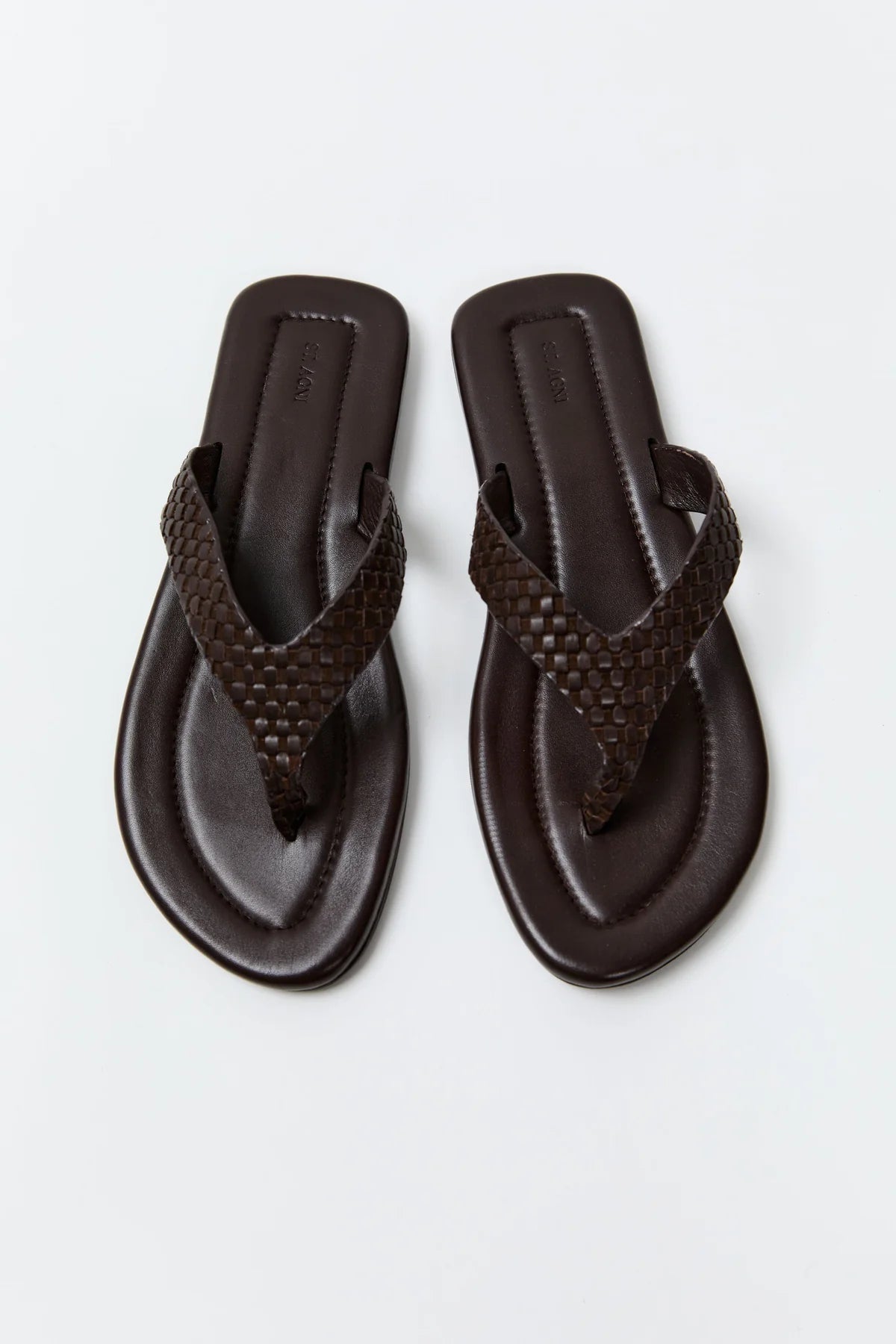 LATTICE WEAVE THONG COFFEE