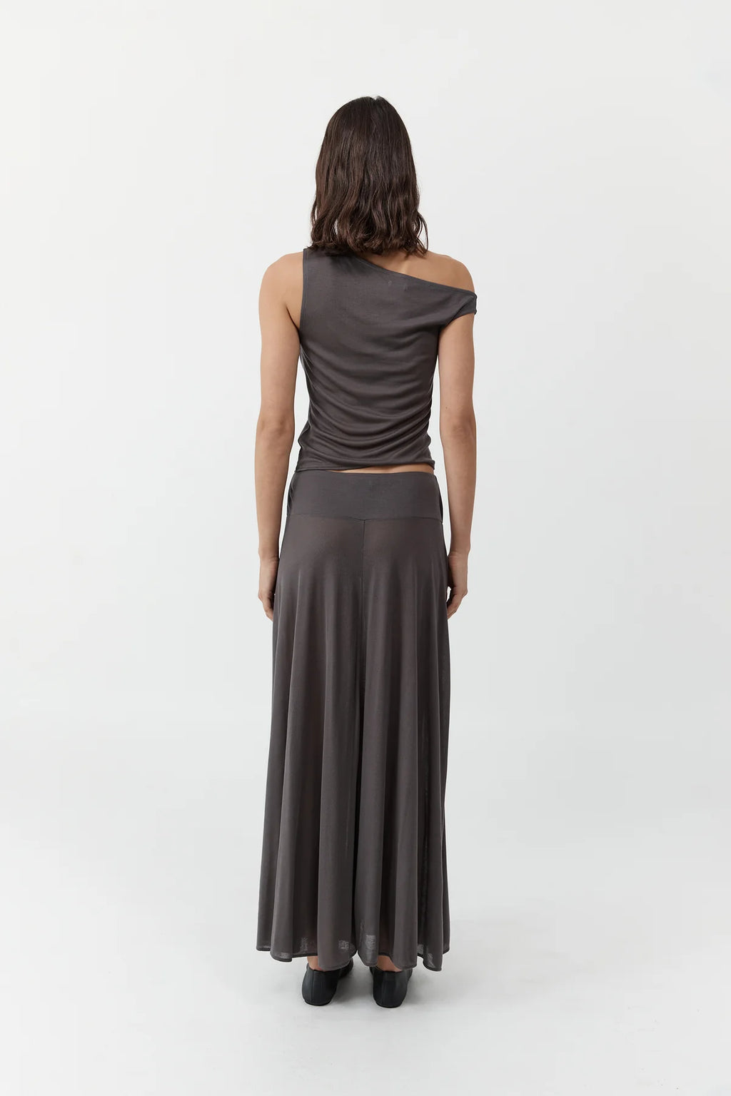 FLUID JERSEY SKIRT SOOT