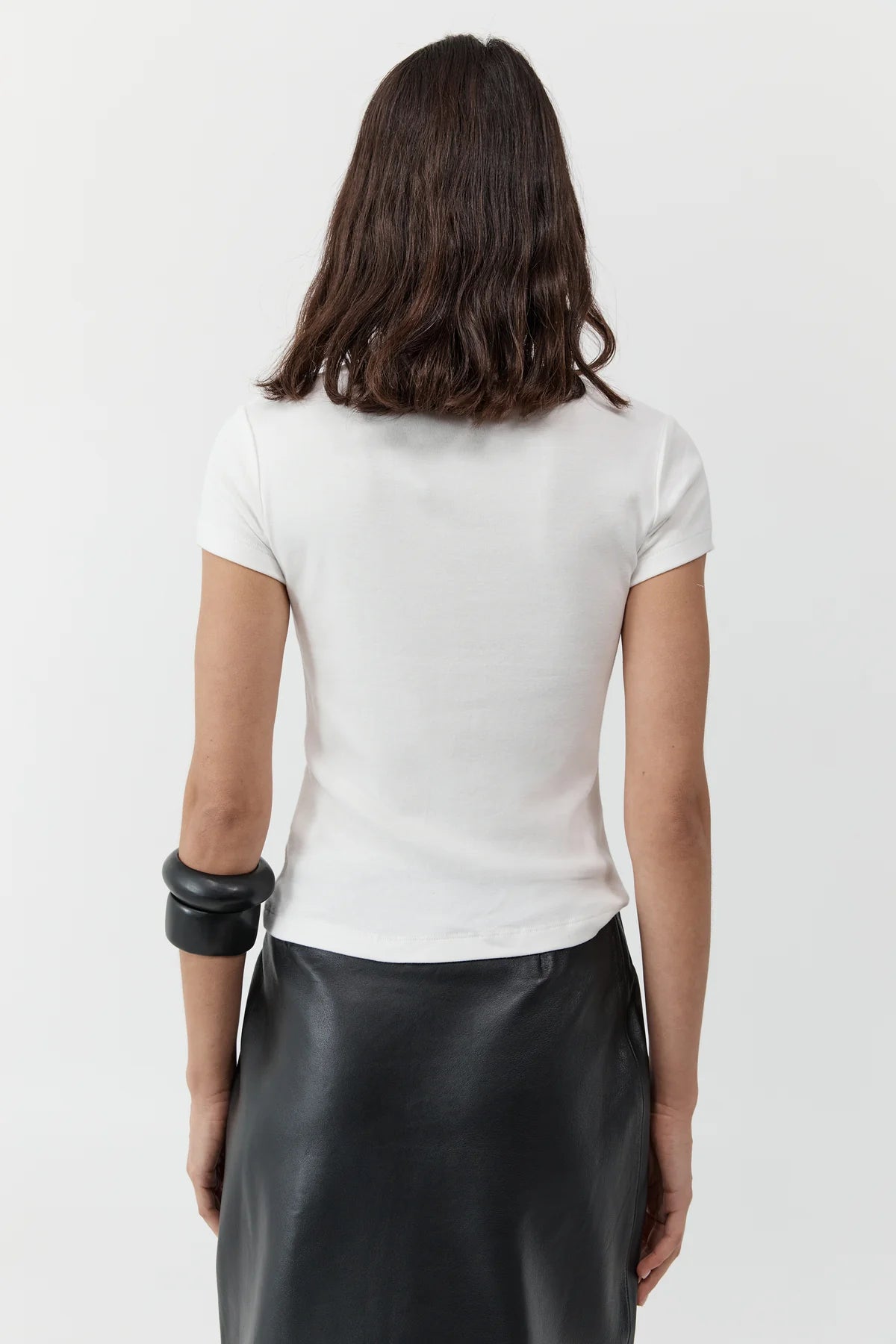 ORGANIC COTTON V NECK TEE WHITE