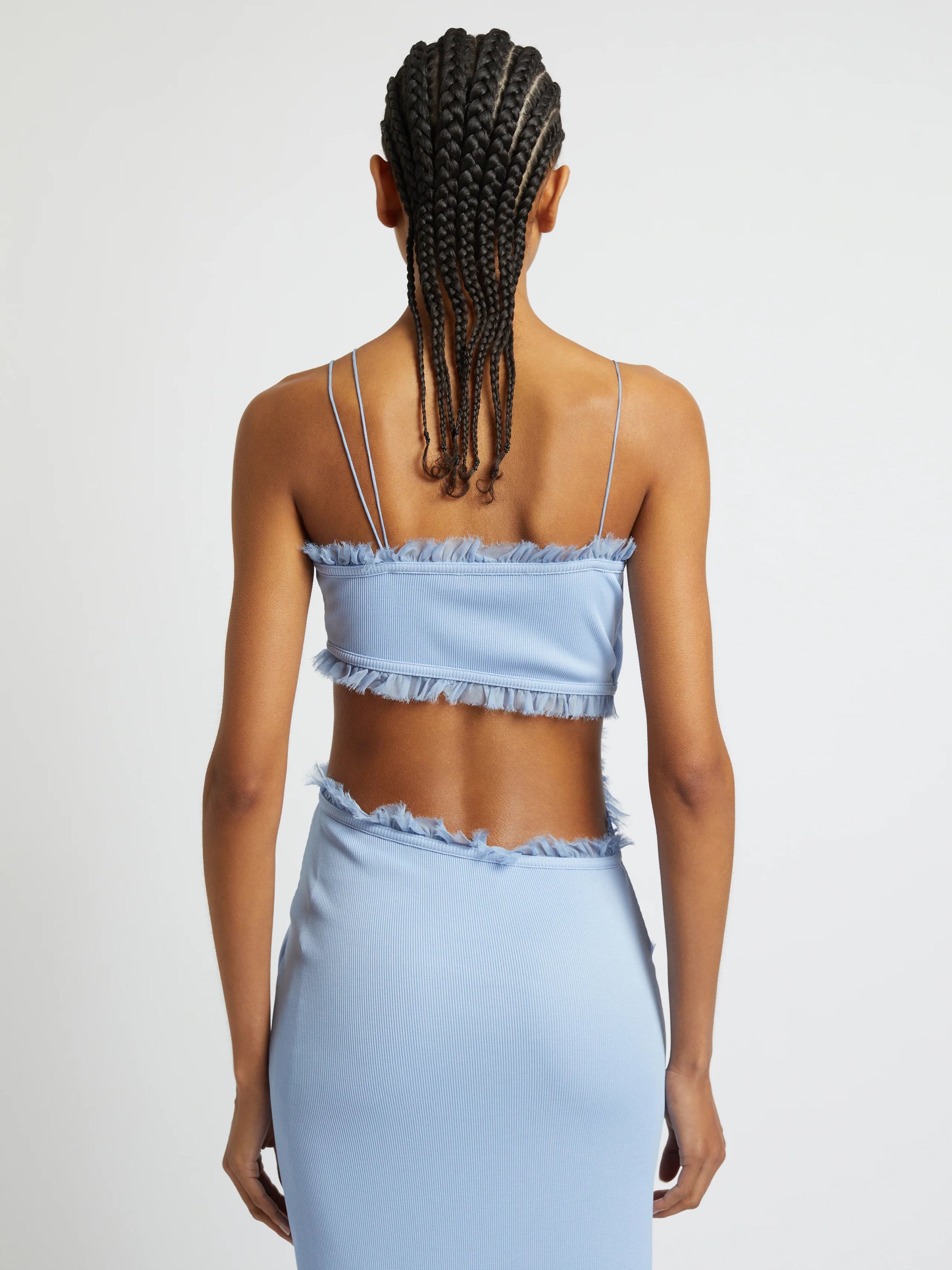 CARINA INTERLINKED DRESS CORNFLOWER