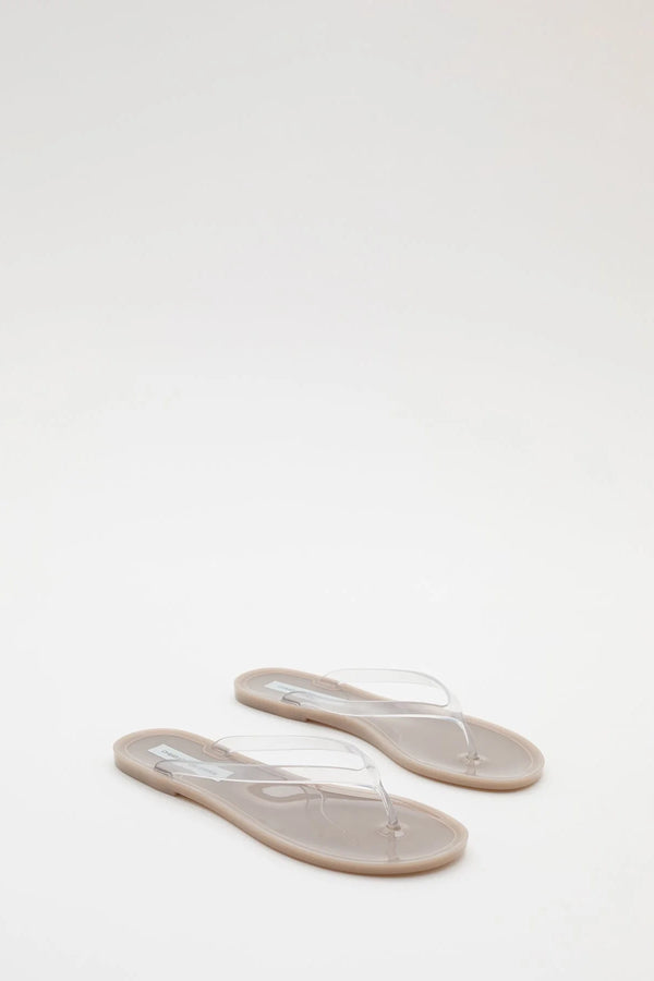 Jo Flip Flop Sandals Dune Clear - CHRISTOPHER ESBER
