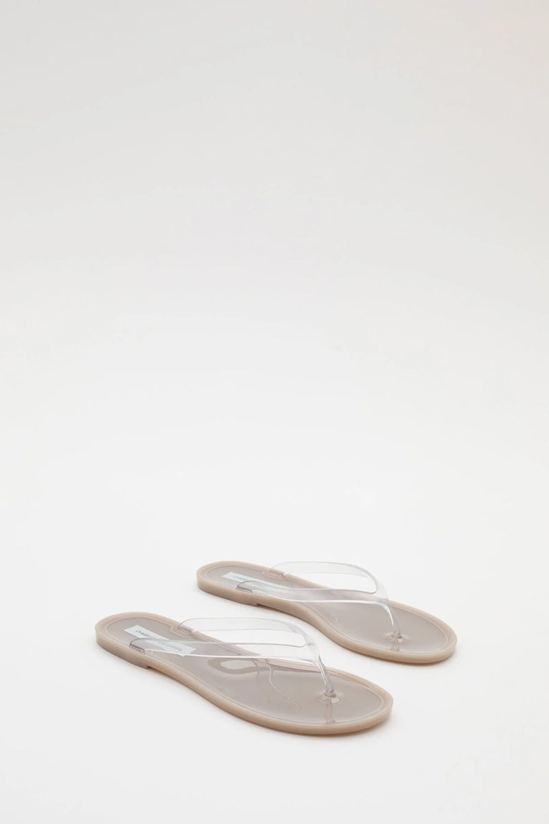 Jo Flip Flop Sandals Dune Clear - CHRISTOPHER ESBER