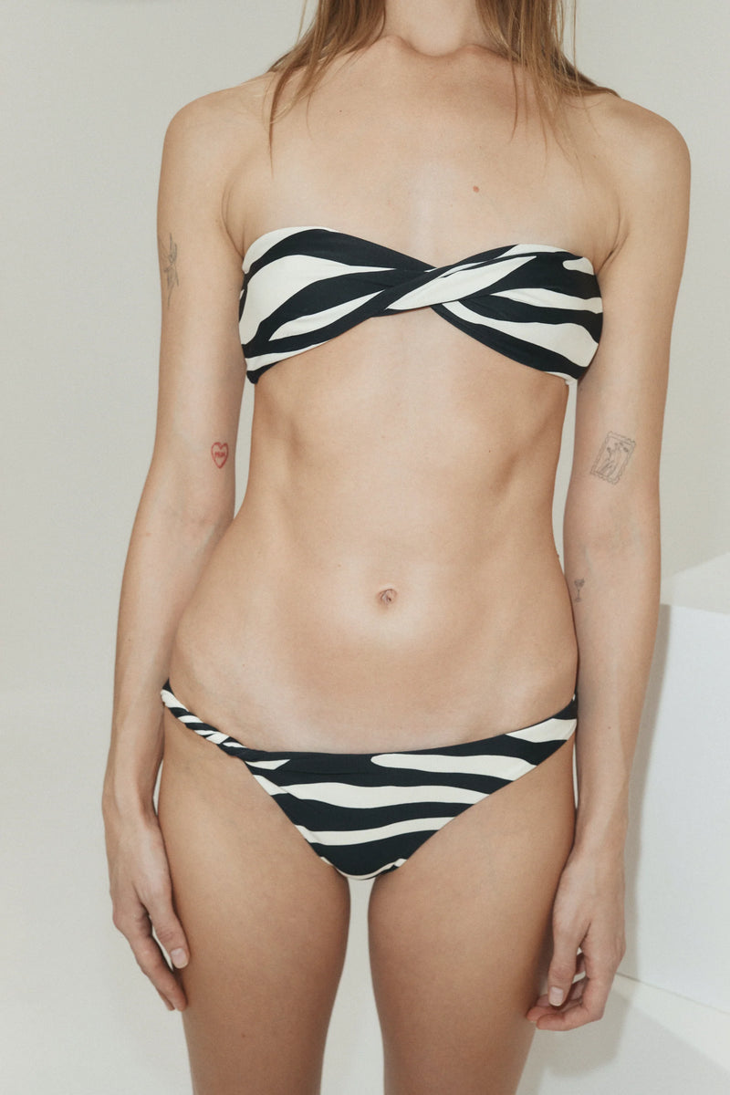 TWISTED BANDEAU TOP ZEBRA - ZIAH