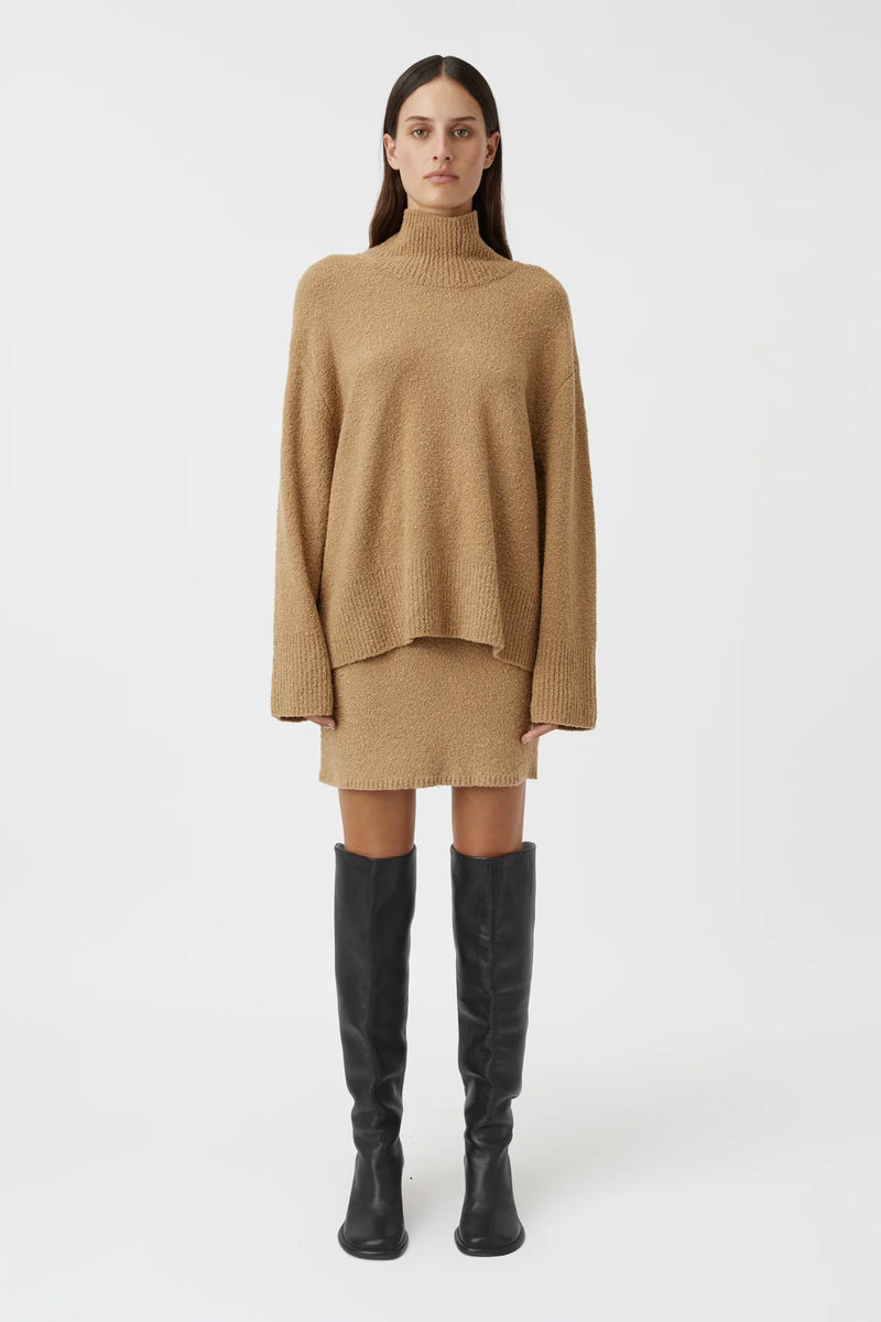 LENORA TURTLENECK TAN - C+M