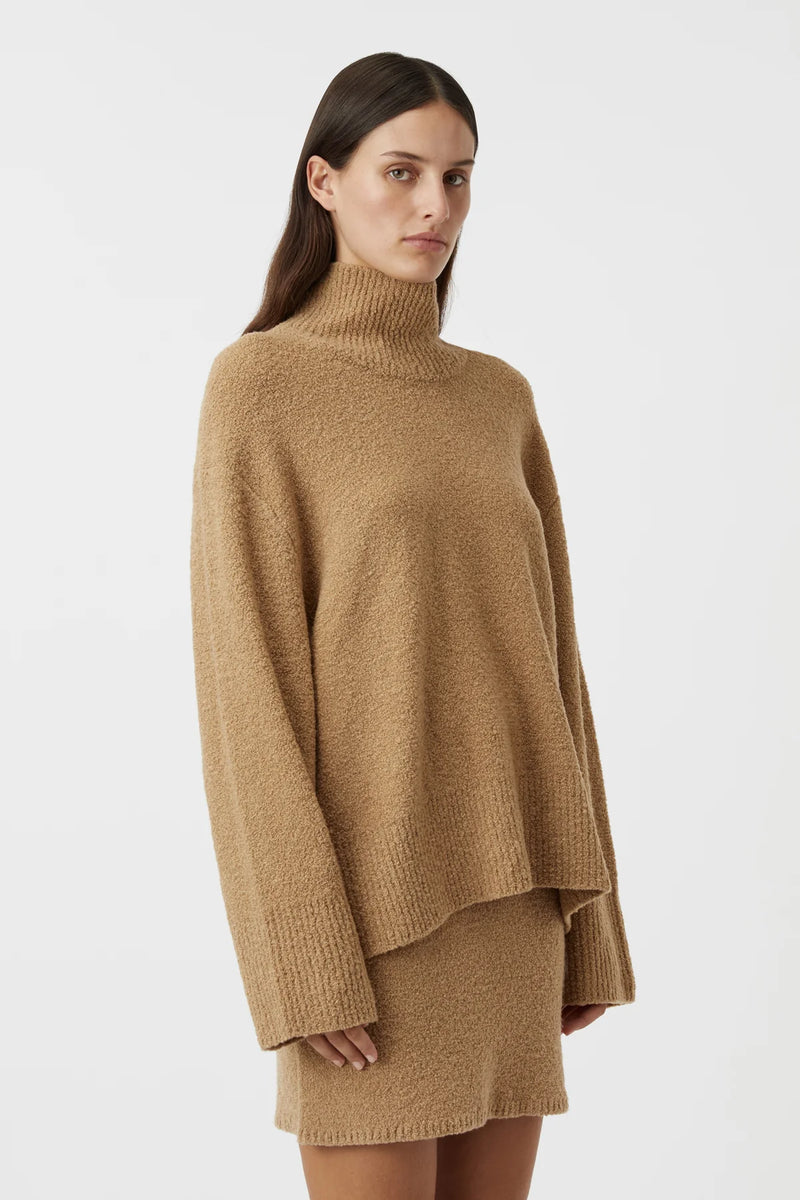 LENORA TURTLENECK TAN - C+M