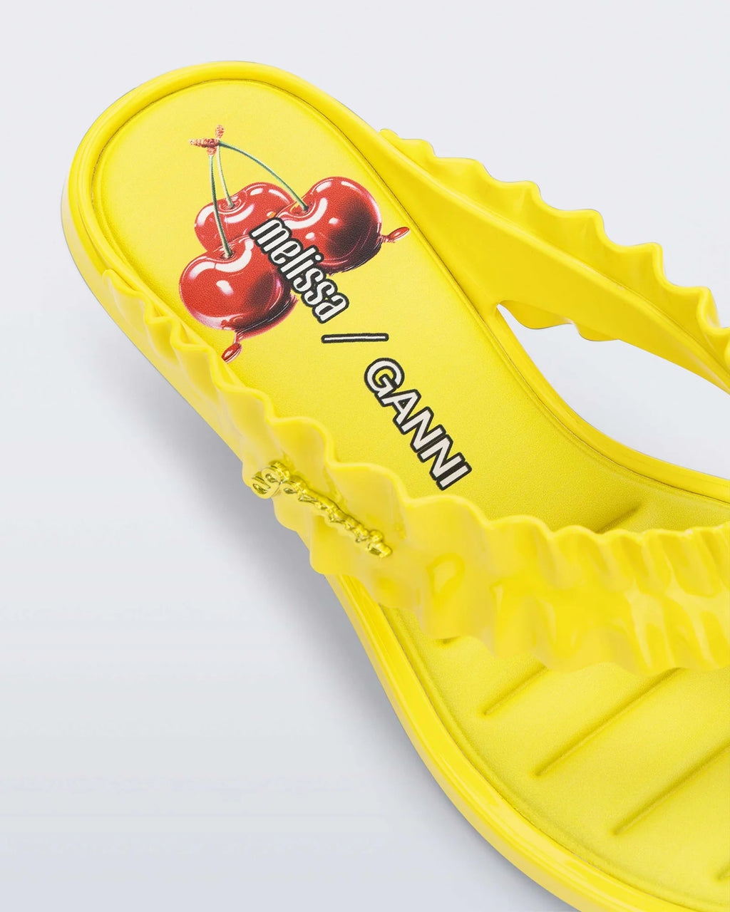 MELISSA X GANNI THONG KITTEN HEEL YELLOW