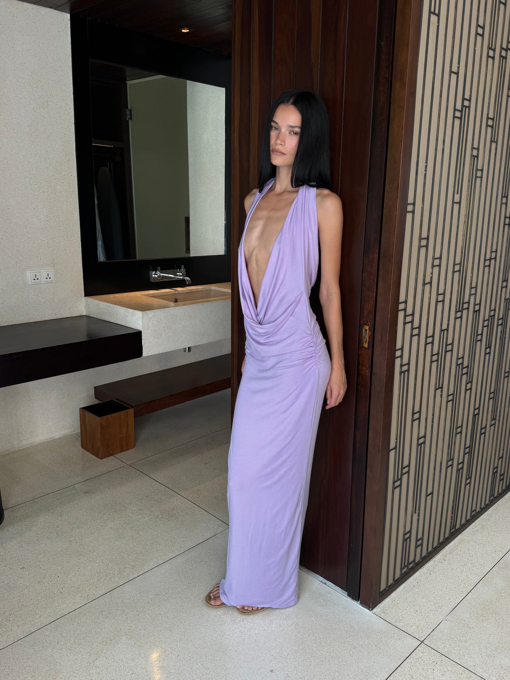 ZAYA MAXI DRESS LILAC