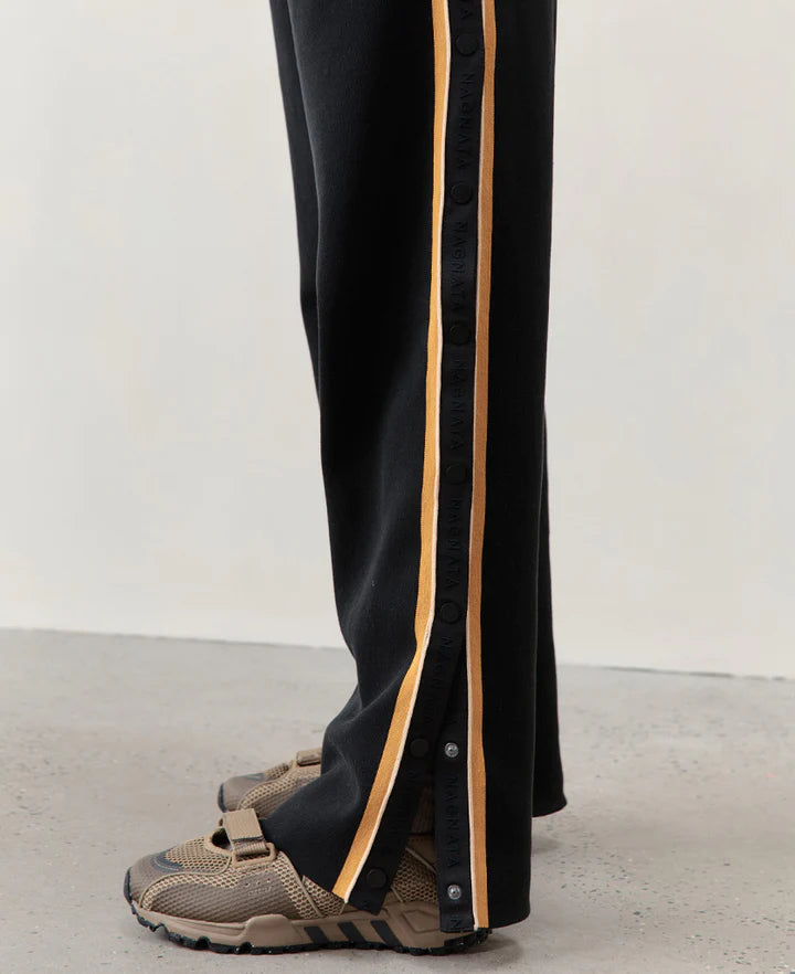 SIDE-SNAP TRACK PANT BLACK/TUMERIC - NAGNATA