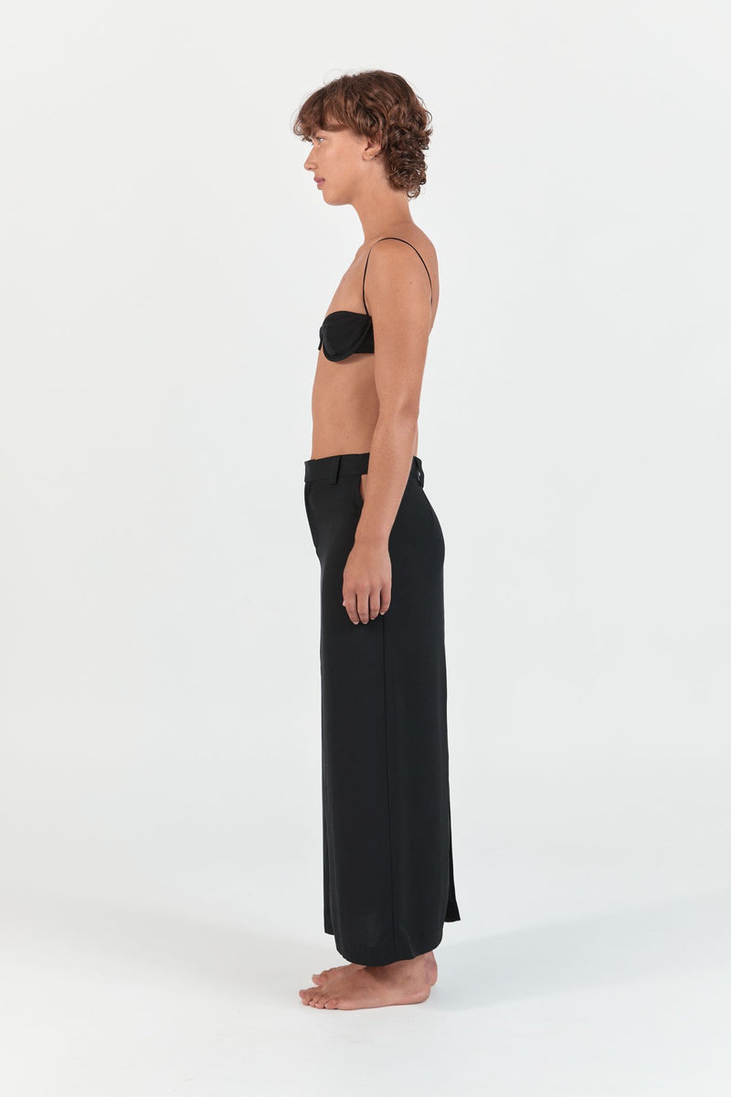 CUT OUT TAILORED SKIRT BLACK - ZIAH