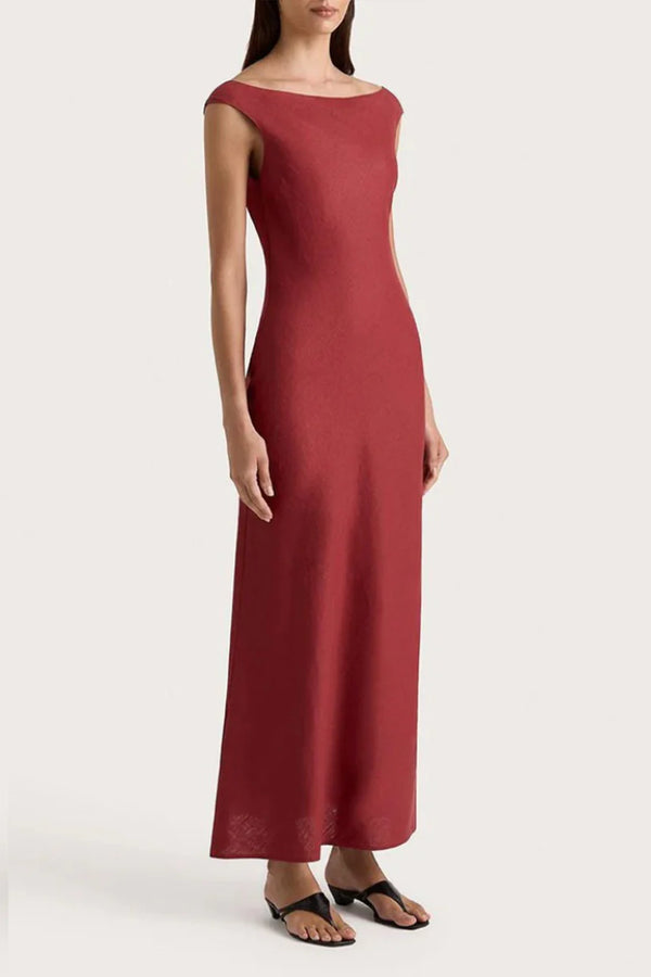 ILRIDE MIDI DRESS WINE - FAITHFULL THE BRAND