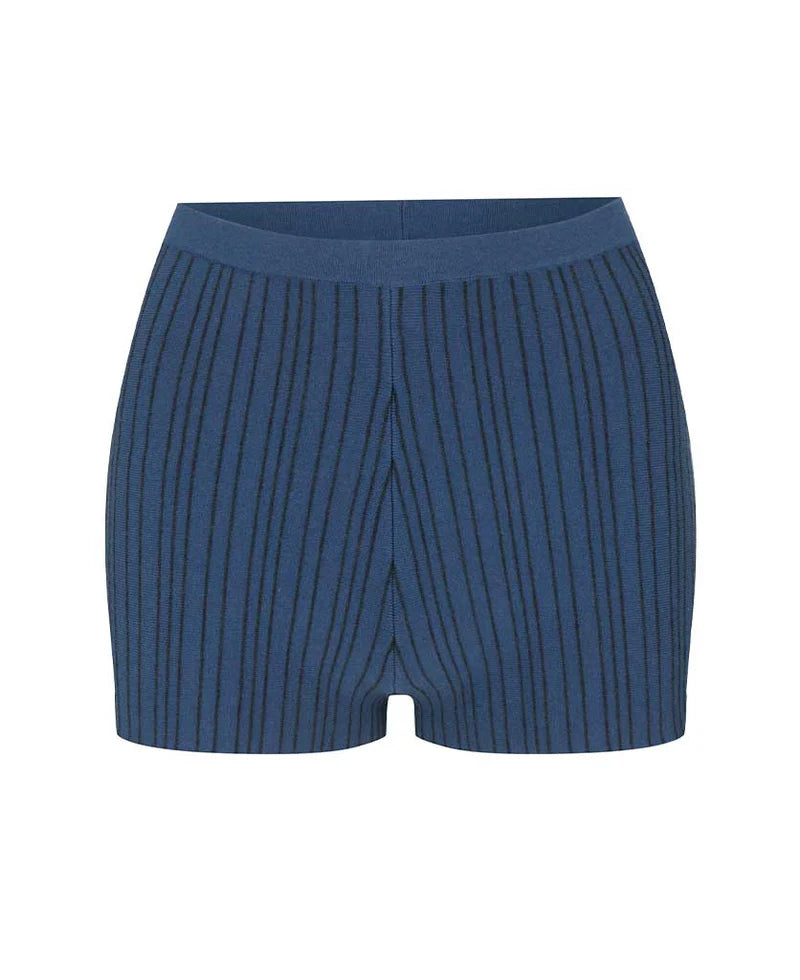 PATTY PINSTRIPE WOOL SHORT DENIM