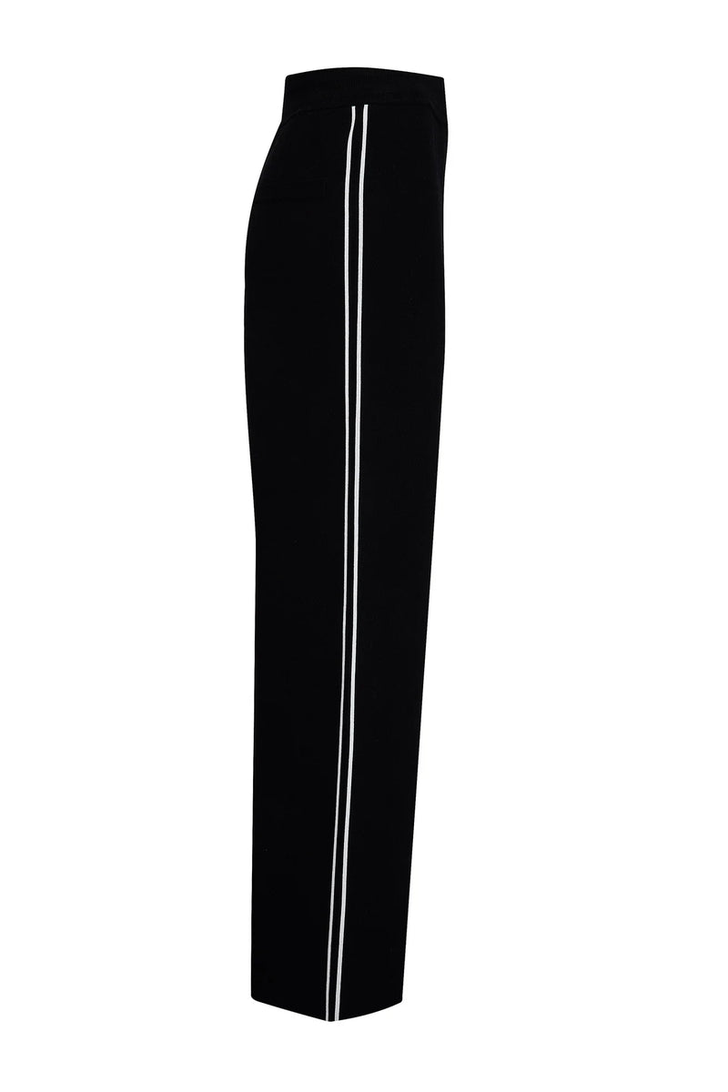 SOMA STRIPE PANT BLACK - NAGNATA