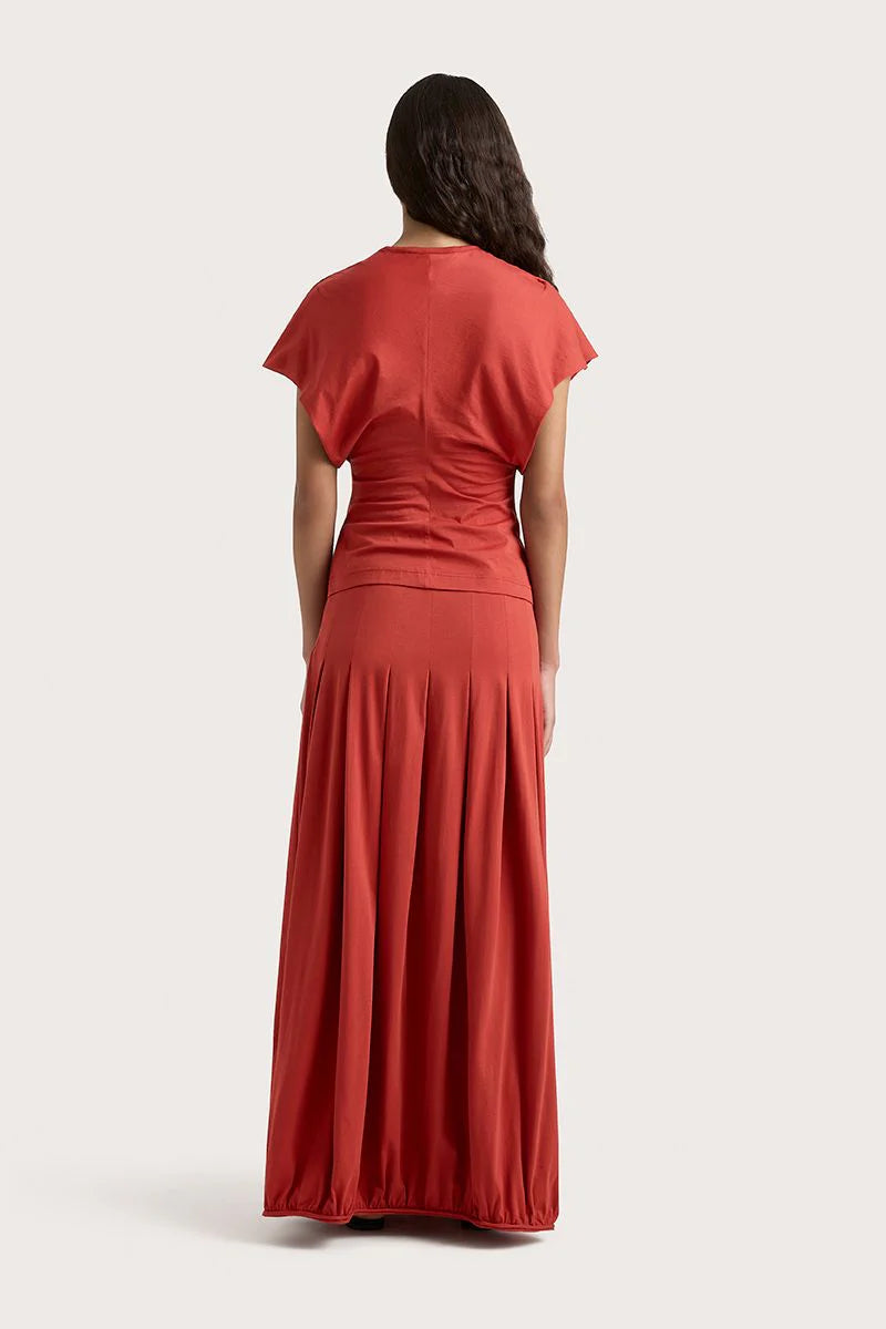 COLMAR SHORT SLEEVE TOP GARNET