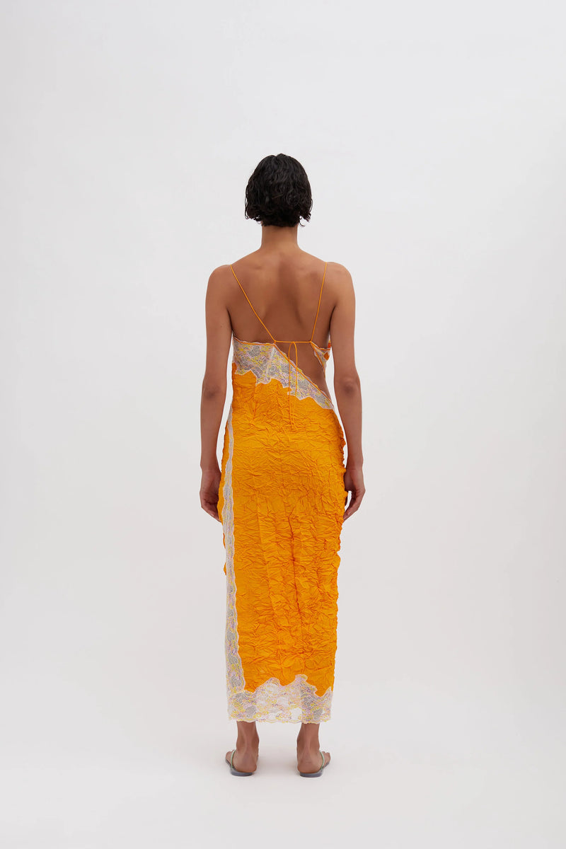 CRIMPED LACE CAMI DRESS VALENCIA/MULTI - CHRISTOPHER ESBER