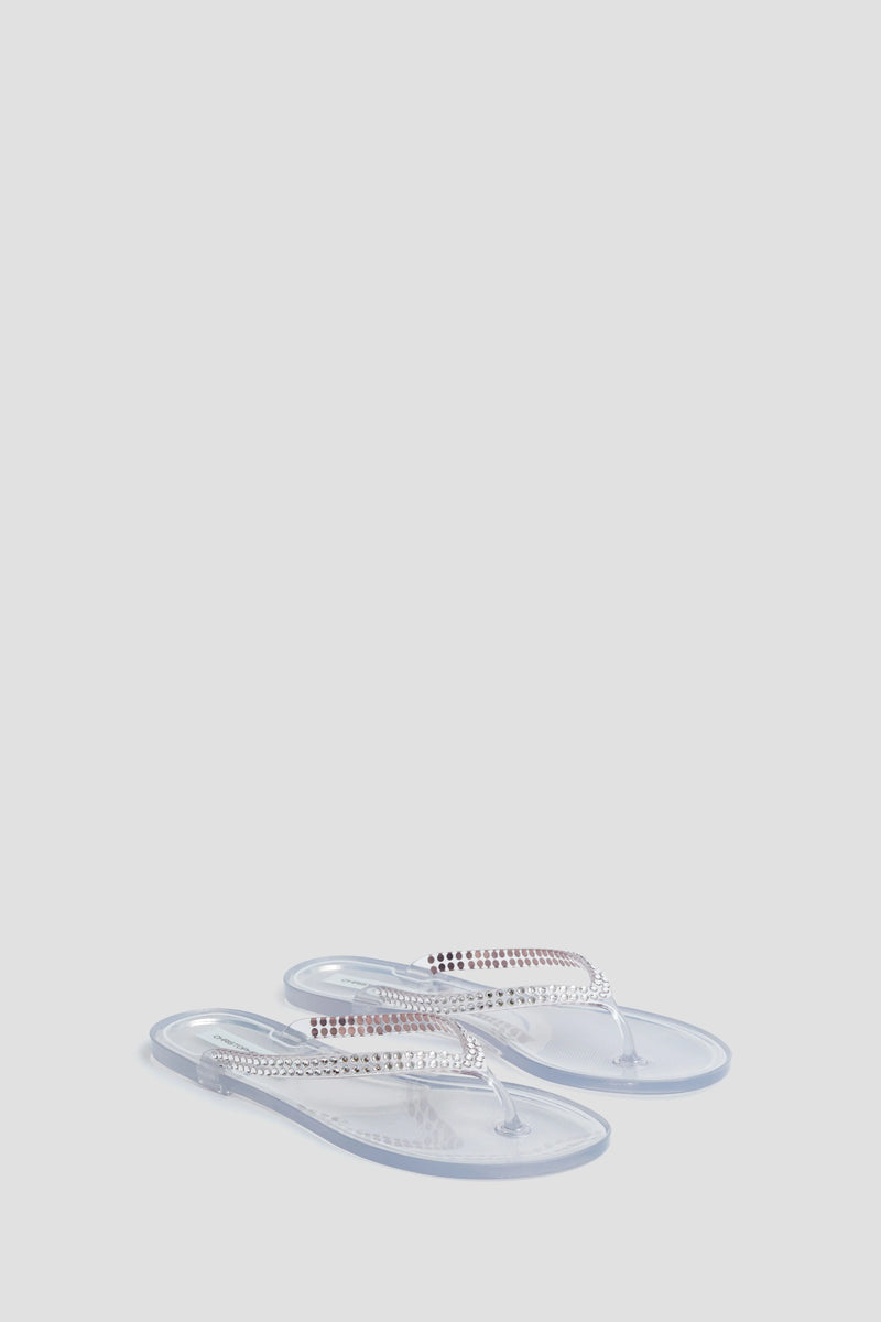 JO CRYSTAL FLIP FLOP CLEAR/CRYSTAL - CHRISTOPHER ESBER