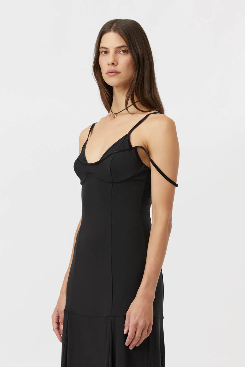 LEANDER MAXI DRESS BLACK - C+M