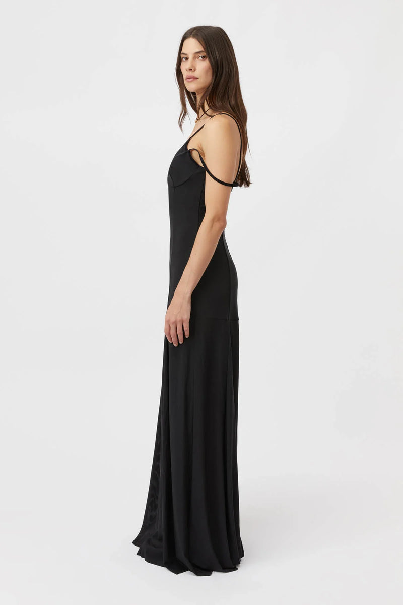 LEANDER MAXI DRESS BLACK - C+M