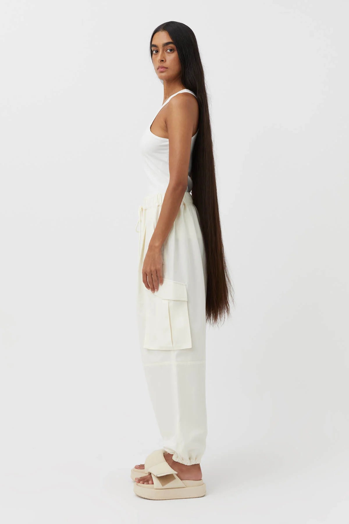 MILES MONOGRAM TANK CREAM