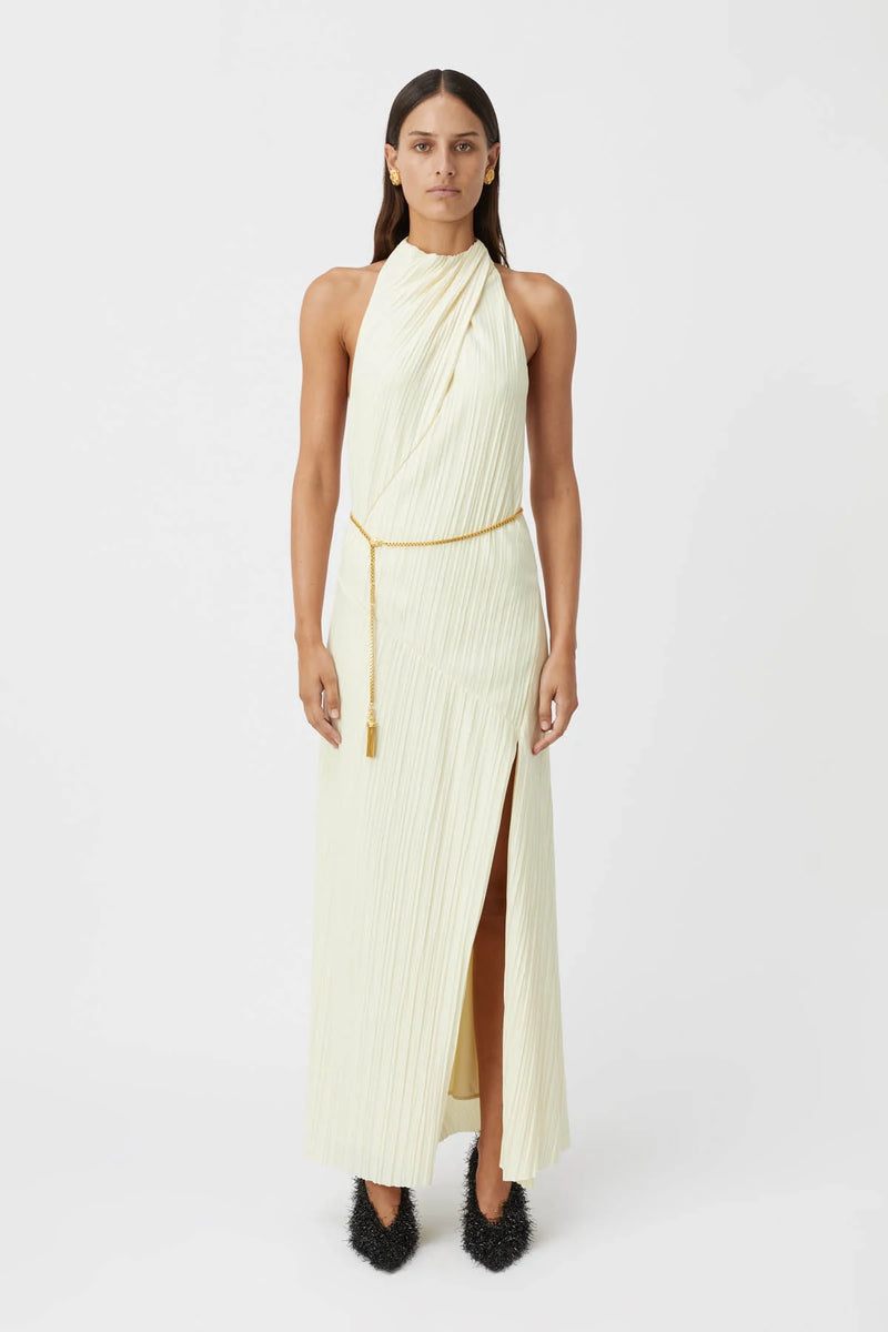 ALTO HALTER DRESS CREAM - C+M